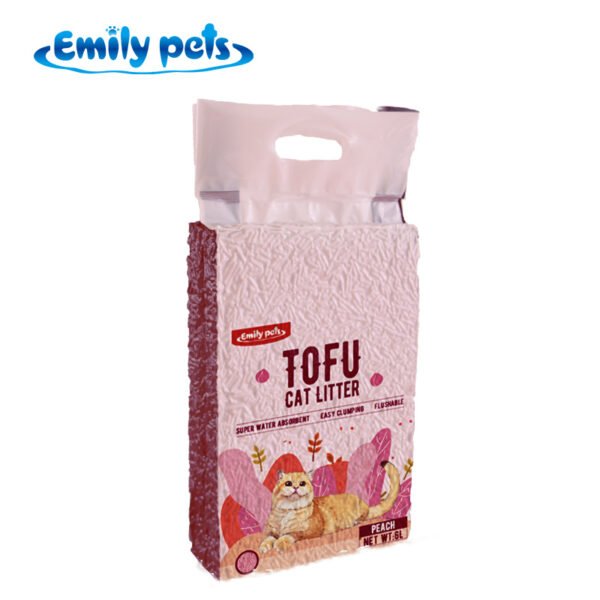 Emily pets® high quality tofu cat litter peach