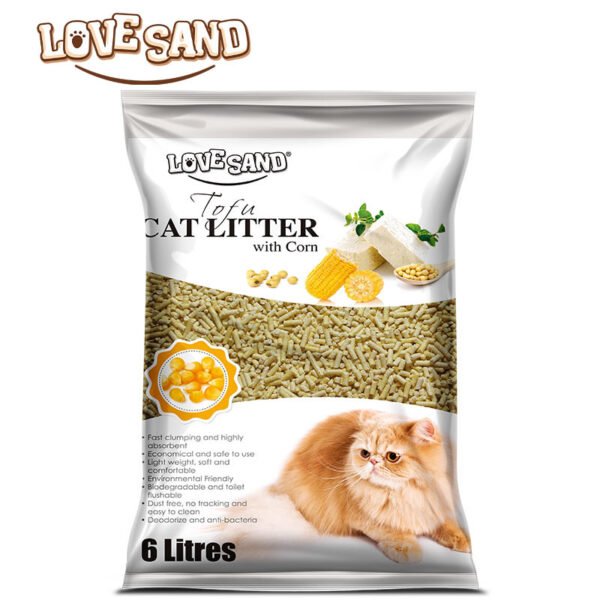 LOVE SAND tofu cat litter corn