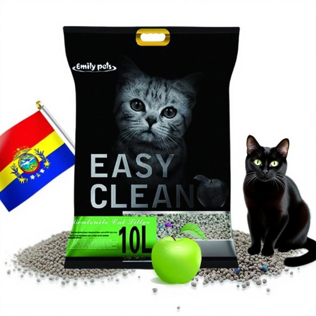 Emily-pets-bentonite-cat-litter-in-Ecuador